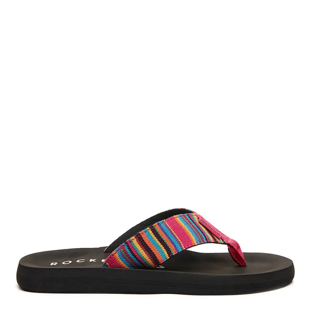 Adios Pink Aloe Stripe Flip-Flops