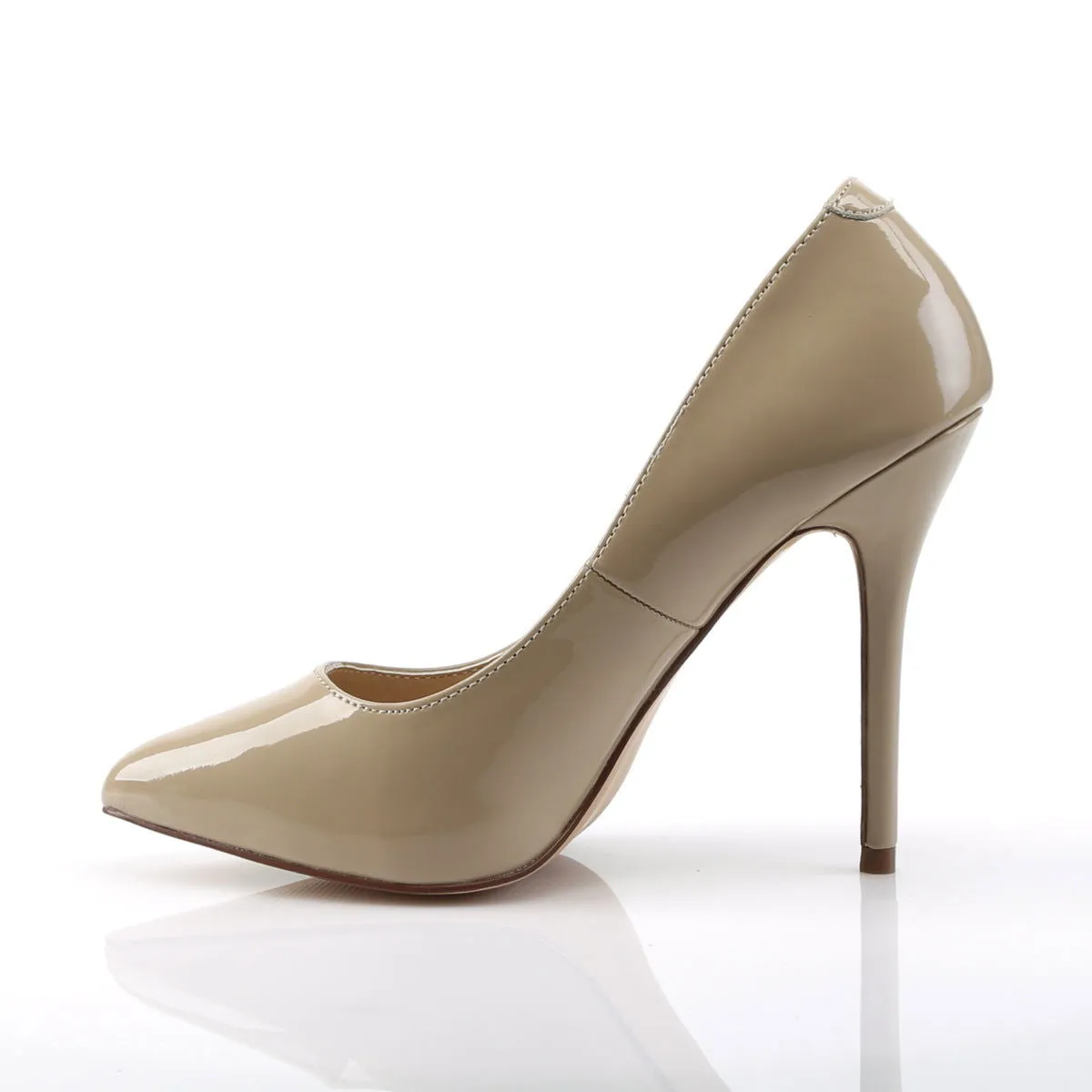 Amuse 20 Classic Pump with 5 inch heel - Cream Patent