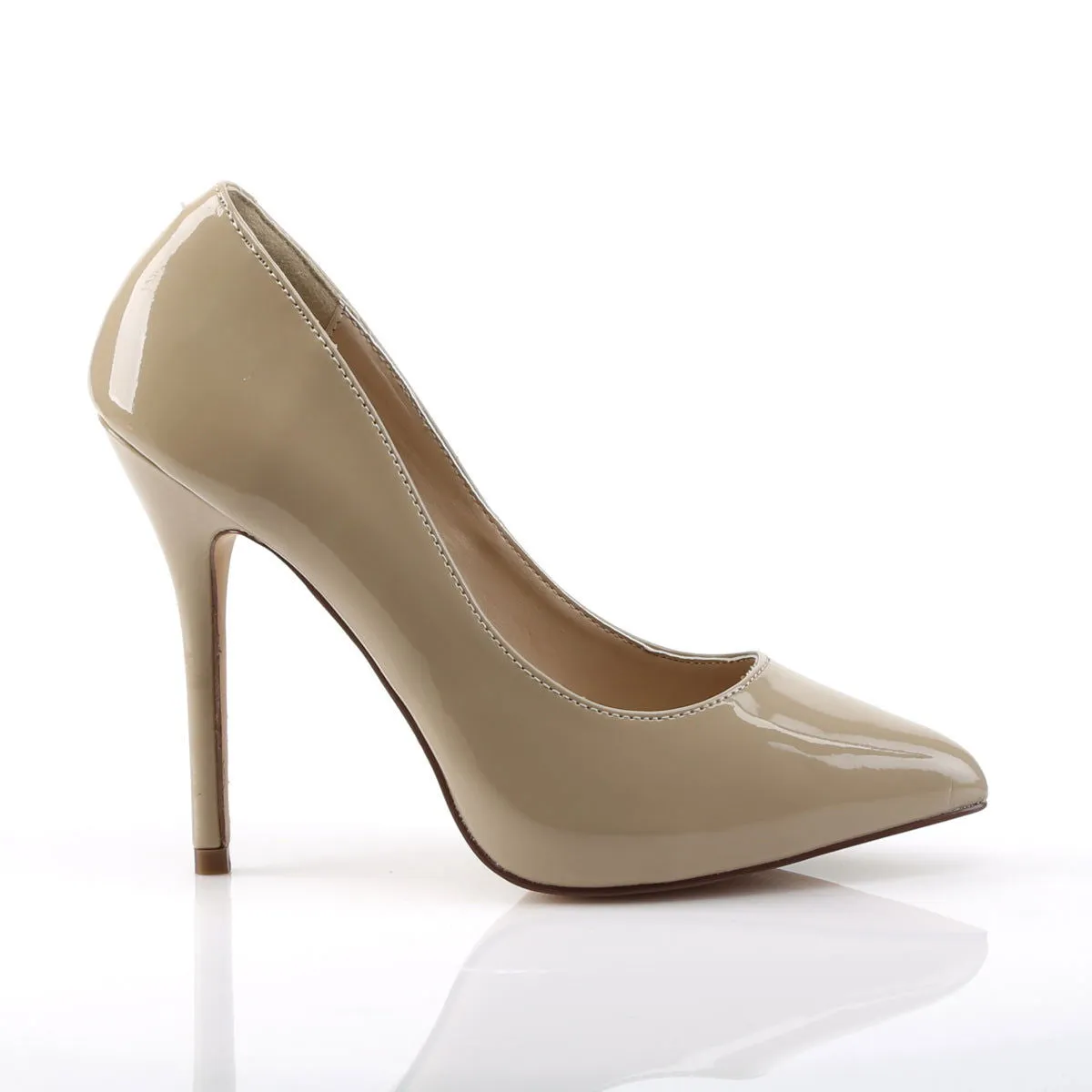 Amuse 20 Classic Pump with 5 inch heel - Cream Patent