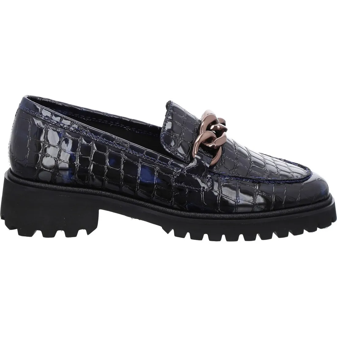 Ara Kent Ladies Croco Chain Trim Loafer