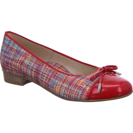 Ara ladies Pump shoe Red Check