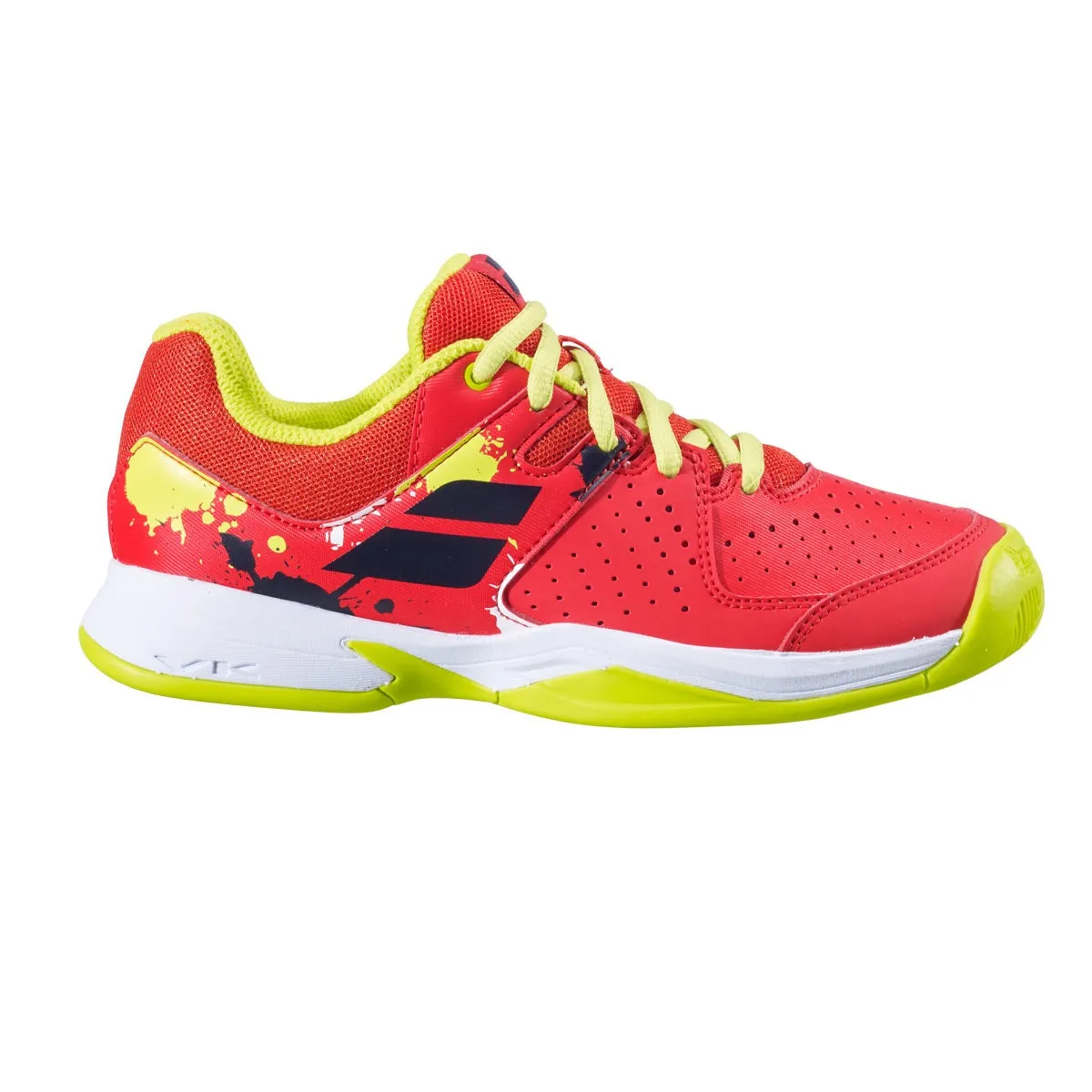 Babolat Pulsion All Court Kids & Women Red Yellow Handball Volleyball Tennis Shoes