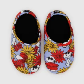 Baggu Puffy Slippers in Floral Snoopy