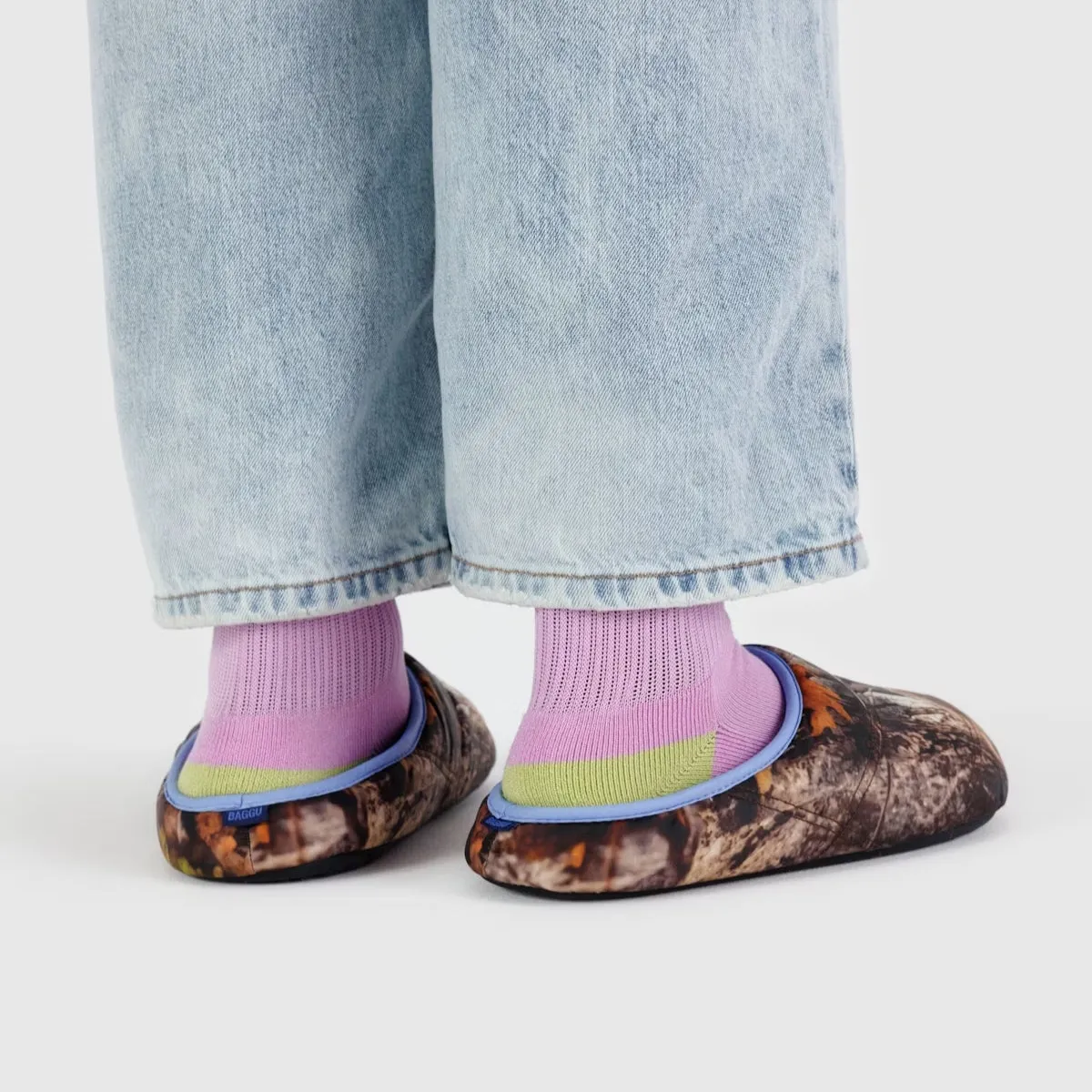 Baggu Puffy Slippers in Photo Forest