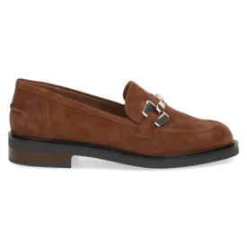 Caprice Ladies Snaffle Trim Suede Loafer