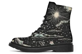 Dawn Star Boots - Vegan Leather Doc-Style Boots with Durable Stitched on Soles