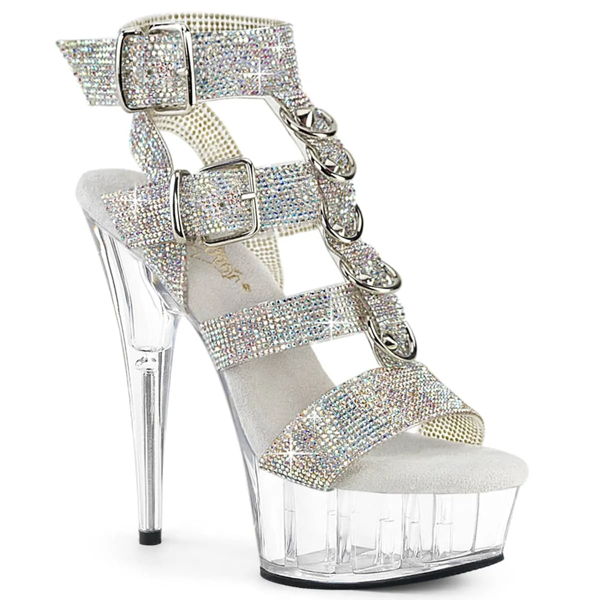 DELIGHT-656RS Gladiator Glitter High Heels