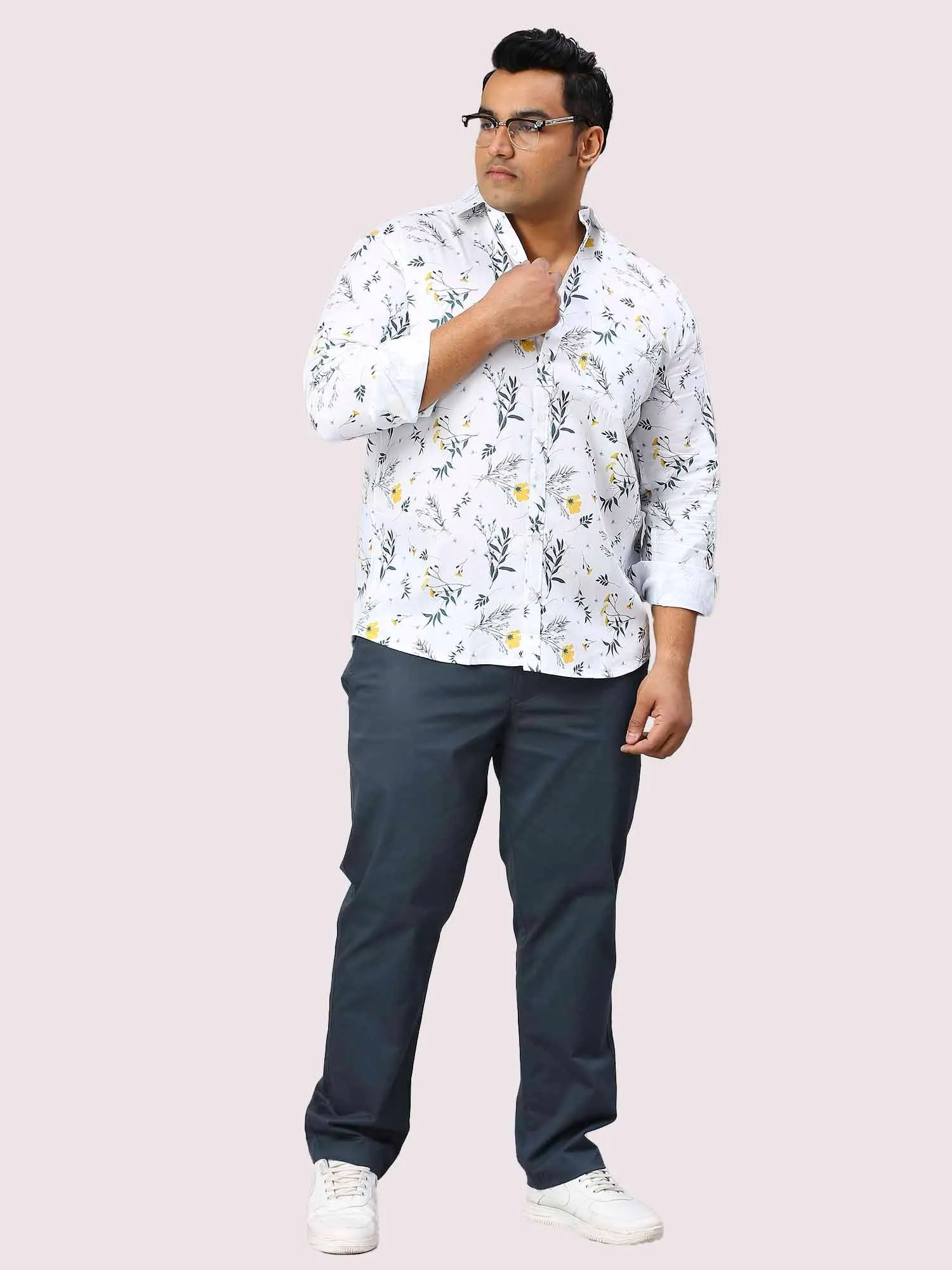 Garden Digital Printed Full Sleeve Shirt Men's Plus Size