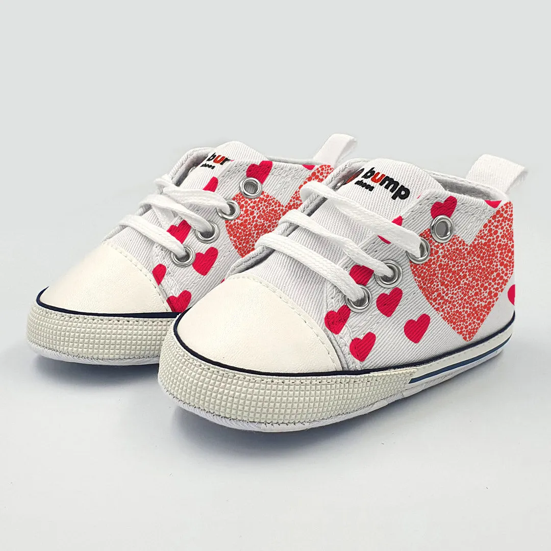 Love Heart Print Baby Bump Shoes