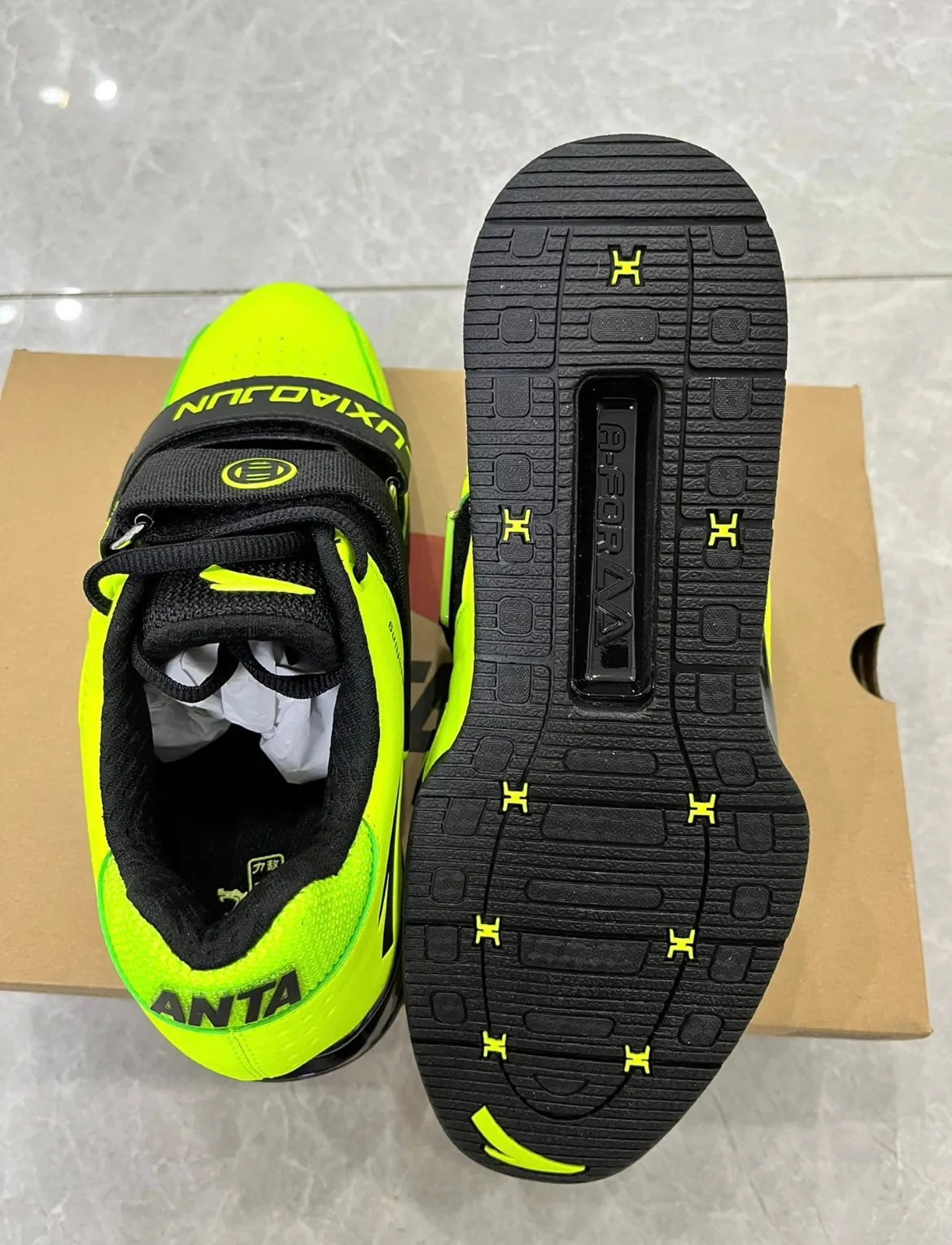 Lu Xiaojun x Anta 1 National Team Competition Training Weightlifting Shoes / Squat Shoes - Green