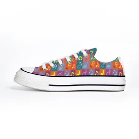 Musical Pattern Collection - Unisex Low Top Canvas Shoes