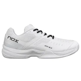 Nox Pro AT10 High-Performance Padel Shoes in Sleek White - Perfect for Professionals