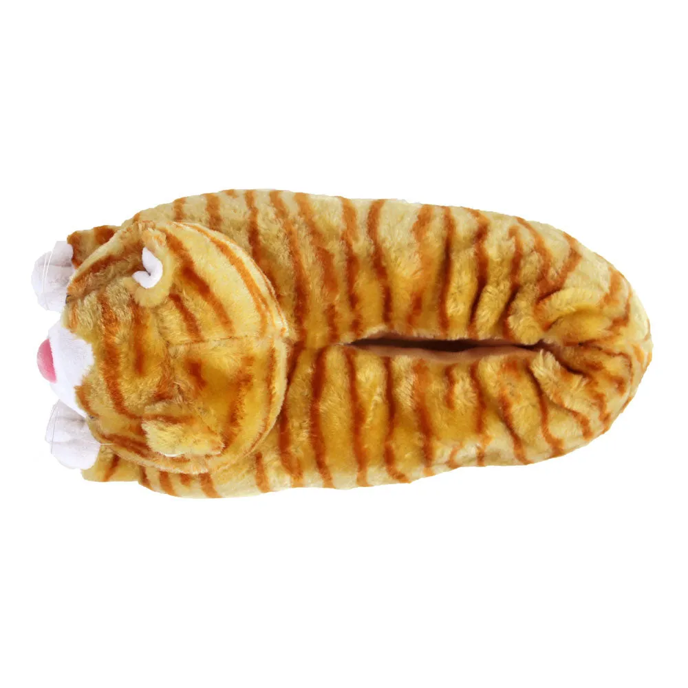 Orange Tabby Cat Slippers