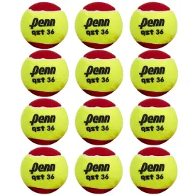 Penn QST 36 Low Compression Tennis Balls 12 Pack