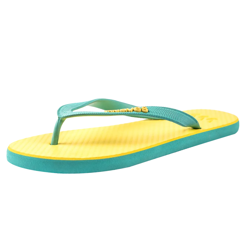 Women's Natural Rubber Flip Flops - Summer Shades